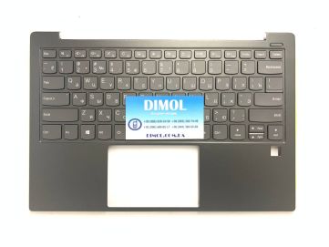 Оригинальная клавиатура для Lenovo Yoga S730-13IWL, Y730-13IWL series, gray, ru, подсветка, серая передняя панель
