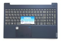 Оригинальная клавиатура для ноутбука Lenovo IdeaPad S340-15IWL series, rus, gray, темно-синяя передняя панель