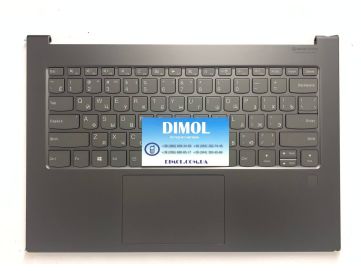 Оригинальная клавиатура для ноутбука Lenovo Yoga C930-13IKB series, ru, gray, подсветка, серая передняя панель