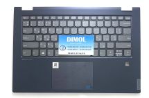 Оригинальная клавиатура для ноутбука Lenovo IdeaPad C340-14API series, ru, gray, темно-синяя передняя панель, подсветка