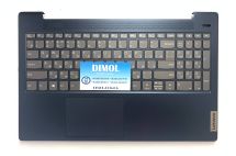 Оригинальная клавиатура для ноутбука Lenovo Ideapad 5-15ITL05, 5-15ALC05, 5-15IIL05, 5-15ARE05 series, ru, gray, подсветка, синяя передняя панель