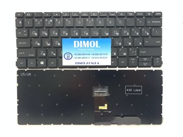 Оригинальная клавиатура для ноутбука HP ProBook 430 G8, X360 435 G7, X360 435 G8 series, rus, black