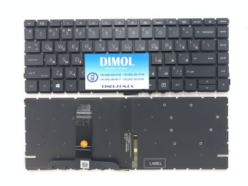 Оригинальная клавиатура для ноутбука HP ProBook 440 G8, HP ProBook 445 G8 series, rus, black, подсветка