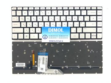 Оригинальная клавиатура для ноутбука HP Spectre X360 15-AP, 15T-AP series, ru, silver, подсветка