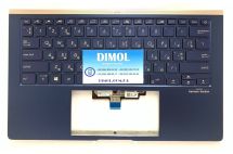 Оригинальная клавиатура для Asus ZenBook 14 UX434FLC series, ru, темно-синий, подсветка, темно-синяя паредняя панель Оригинальная клавиатура для Asus ZenBook 14 UX434FLC series, ru, темно-синий, подсветка, темно-синяя паредняя панель