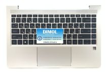 Оригинальная клавиатура для ноутбука HP ProBook 440 G8, HP ProBook 445 G8 series, rus, black, подсветка, серебристая передняя панель Оригинальная клавиатура для ноутбука HP ProBook 440 G8, HP ProBook 445 G8 series, rus, black, подсветка, серебристая передняя панель