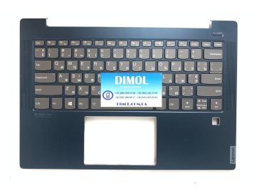 Оригинальная клавиатура для Lenovo IdeaPad S540-14IWL, S540-14IML, S540-14API series, ukr, gray, подсветка, темно-синяя передняя панель