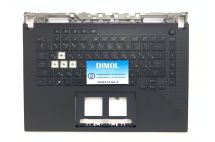 Оригинальная клавиатура для ноутбука Asus ROG Strix G15 G513Q, G513QM, G513, G513IC, G513IE, G513IH series, black, ru, подсветка - RGB, передняя панель 