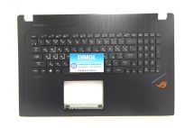 Оригинальная клавиатура для Asus ROG Strix GL753, GL753VD, GL753V, FX753 series, ukr, black, подсветка-RGB, черная передняя панель