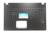 Оригинальная клавиатура для Asus ROG Strix GL753, GL753VD, GL753V, FX753 series, ukr, black, подсветка-RGB, черная передняя панель