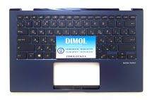Оригинальная клавиатура для ноутбука Asus ZenBook Flip 13 UX362, UX362FA series, укр, black, черная передняя панель, подсветка