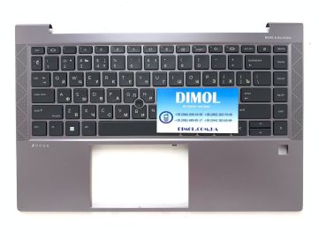 Оригинальная клавиатура для ноутбука HP ZBook Firefly 14 G7 series, ru, серый, подсветка, кварцево-серая передняя панель