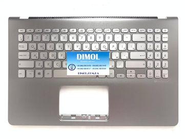 Оригинальная клавиатура для ноутбука Asus VivoBook S15 X530, VivoBook S15 S530 series, ru, silver, подсветка, серебристо-серая передняя панель