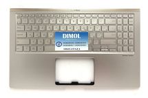 Оригинальная клавиатура для ноутбука Asus ZenBook 15 UX533, UX533F, UX533FN, UX533FD, UX533FAC series, укр, silver, подсветка, серебристая передняя панель