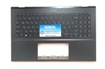 Оригинальная клавиатура для ноутбука Asus ZenBook Pro 15 UX535, UX535LH, UX535LI series, black, ru, подсветка, черная передняя панель