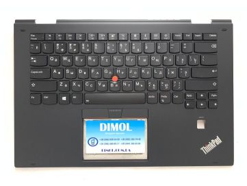 Оригинальная клавиатура для Lenovo ThinkPad X1 Yoga 2nd Gen series, ru, black, черная передняя панель, подсветка