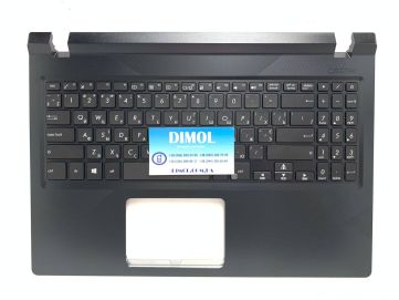 Оригинальная клавиатура для ноутбука Asus X560, X560UD, YX560, YX560U, YX560U, YX560UD series, uk, black, черная передняя панель