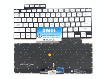 Оригинальная клавиатура для ноутбука Asus ROG Zephyrus G14 2022 GA402, GA402R, GA402RJ, GA402RK series, ru, белый, RGB - подсветка