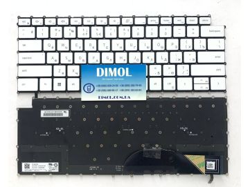 Оригинальная клавиатура для Dell XPS 15 9500, XPS 17 9700, Precision 5550 series, white, ru, подсветка