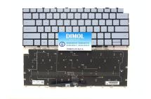 Оригинальная клавиатура для Dell XPS 13 9315 series, серо-голубая, ru, подсветка