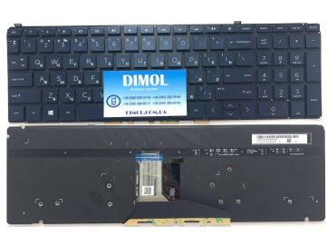 Оригинальная клавиатура для ноутбука HP Pavilion Gaming 15-CX, 15-CN, 15-CW, 15-CR, 15-CS, 15-DA, 15-DB, 15-DF, 15-CW, 15-EC, 17-BY, 17-CA, 15V G5 series, rus, темно-синяя, подсветка