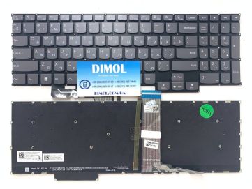 Оригинальная клавиатура для ноутбука Lenovo IdeaPad Pro 5 16IRH8 series, grey, rus, подсветка