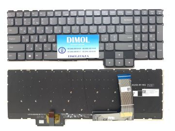 Оригинальная клавиатура для Lenovo ideapad Gaming 3-15IAH7, Gaming 3-15ARH7 series, rus, RGB - подсветка, gray