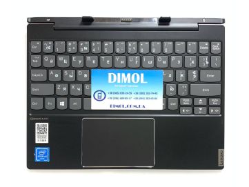 Оригинальная клавиатура для Lenovo Ideapad MIIX 320-10ICR, MIIX325 series, ru, grey, черная передняя панель