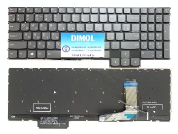 Оригинальная клавиатура для Lenovo LOQ 15APH8, LOQ 15IRH8, LOQ 16APH8, LOQ 16IRH8 series, ukr, gray, подсветка