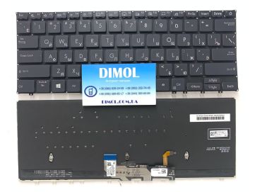 Оригинальная клавиатура для ноутбука Asus ExpertBook B9 B9450, B9 B9450F, B9 B9450FA series, black, ru, подсветка