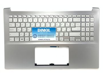 Оригинальная клавиатура для Asus Vivobook Pro 15 K3500PC, K3500PH, X3500PA, X3500PC, X3500PH series, ru, silver, подсветка, серебристая передняя панель
