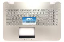 Оригинальная клавиатура для ноутбука Asus N551, G551, N551J, G551V, N551V, G551JX, G551V, N552V series, ukr, silver, подсветка, серебристая передняя панель