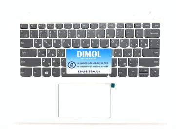 Оригинальная клавиатура для Lenovo IdeaPad 330S-14, 330S-14IKB, 7000-14 series, ru, black, подсветка, белая передняя панель