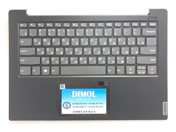 Оригинальная клавиатура для ноутбука Lenovo  Ideapad S340-14IWL, S340-14IML, S340-14API, S340-14IIL series, ru, gray, темно-серая передняя панель 