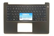 Оригинальная клавиатура для ноутбука Dell Inspiron 5370, Inspiron V5370 series, ukr, black, подсветка, кофейная передняя панель