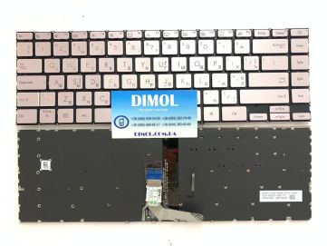 Оригинальная клавиатура для ноутбука Asus ZenBook 14 UX425JA, UX425E, UX425, UX425J, UX425EA, U4700 series, silver, ukr, подсветка
