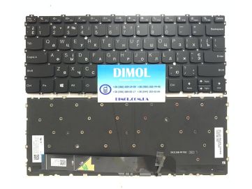 Оригинальная клавиатура для Lenovo Yoga 6 13ABR8 83B2, Yoga 6 13ALC7 82UD, ThinkBook 13s G4 IAP series, black, ukr, подсветка