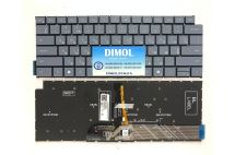 Оригинальная клавиатура для ноутбука Dell Inspiron 5310, 5320, 5410, 5418, 5420, 5620 series, ukr, серый, подсветка