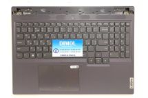 Оригинальная клавиатура для ноутбука Lenovo Legion Slim 5 16APH8, Slim 5 16IRH8 series, grey, ukr, белая подсветка, серая передняя панель