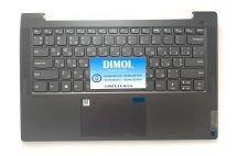 Оригинальная клавиатура для ноутбука Lenovo IdeaPad 5-14ARE05, 5-14ITL05, 5-14IIL05 series, ukr, gray, подсветка, графитово-серая передняя панель (2020)