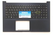 Оригинальная клавиатура для Asus VivoBook 15 X513E, X513EA, X513EQ, X513UA, M513, M513UA, K513, K513E series, ukr, black, темно-синяя передняя панель, подсветка
