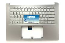 Оригинальная клавиатура для ноутбука Asus Vivobook Pro 14X OLED N7400, M3400QA, M7400QC, M3401QC series, укр, silver, подсветка, серебристая передняя панель Оригинальная клавиатура для ноутбука Asus Vivobook Pro 14X OLED N7400, M3400QA, M7400QC, M3401QC series, укр, silver, подсветка, серебристая передняя панель