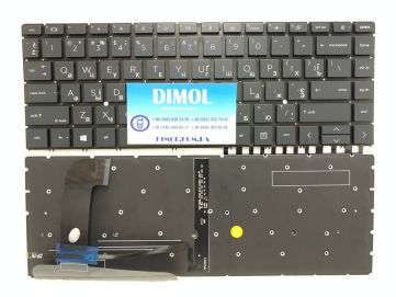Оригинальная клавиатура для ноутбука HP ZBook Studio G7, ZBook Studio G8 series, ukr, black, подсветка - RGB