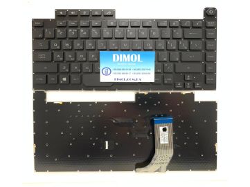 Оригинальная клавиатура для Asus ROG Strix SCAR 15 G532, G532LWS, G531GV series, ru, черный, подсветка - RGB