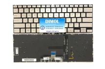Оригинальная клавиатура для Asus Zenbook 14 UX434, UX434F, UX434FL, UX434FN, UX434FA, UX434FLC series, ru, silver, подсветка