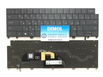 Оригинальная клавиатура для ноутбука Dell XPS 13 Plus 9320 series, ru, black, подсветка