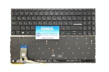 Оригинальная клавиатура для ноутбука Asus Vivobook 15 X1503, X1504, M1503, M1503QA, X1504ZA series, black, ru, подсветка