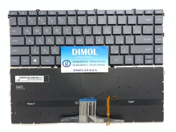 Оригинальная клавиатура для ноутбука HP Envy X360 15-EW, 15-EY, 15Z-EY series, ukr, grey, подсветка