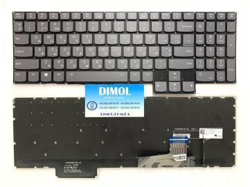 Оригинальная клавиатура для ноутбука Lenovo Legion Slim 5 16APH8, 16IRH8, Y9000X, R9000X series, grey, rus, подсветка