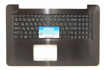 Оригинальная клавиатура для ноутбука Asus X756U, X756UA, X756UB, X756UJ, X756UQ, X756UV, X756U, X756 series, ukr, black, черная передняя панель